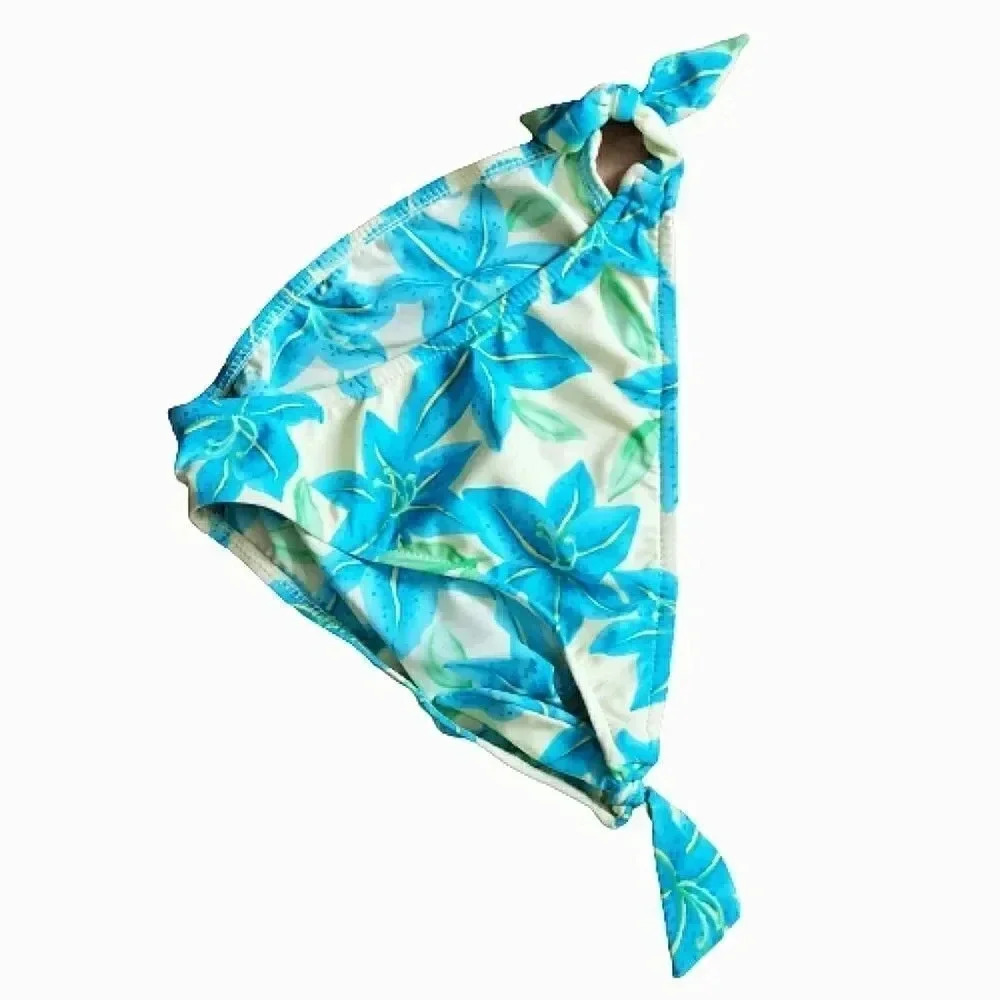 Point Conception blue, green,white floral bikini bottom Size Small